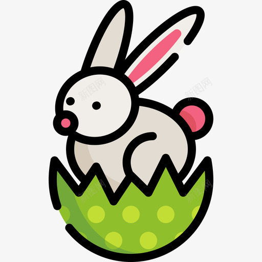 复活节兔子复活节8线性颜色图标svg_新图网 https://ixintu.com 复活节8 复活节兔子 线性颜色