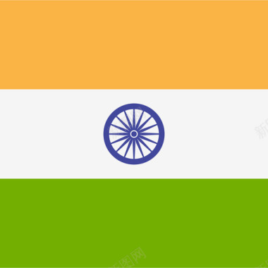 印度国际旗帜4方形图标图标