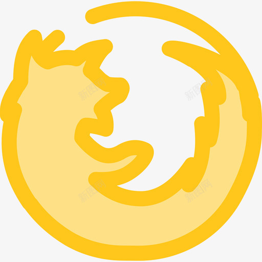 Firefox徽标6黄色图标svg_新图网 https://ixintu.com Firefox 徽标6 黄色