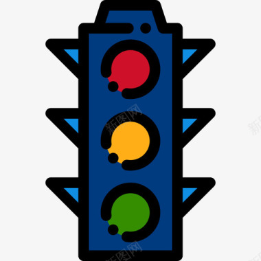 红绿灯城市元素7线颜色图标图标