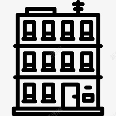 公寓楼住宅图标图标