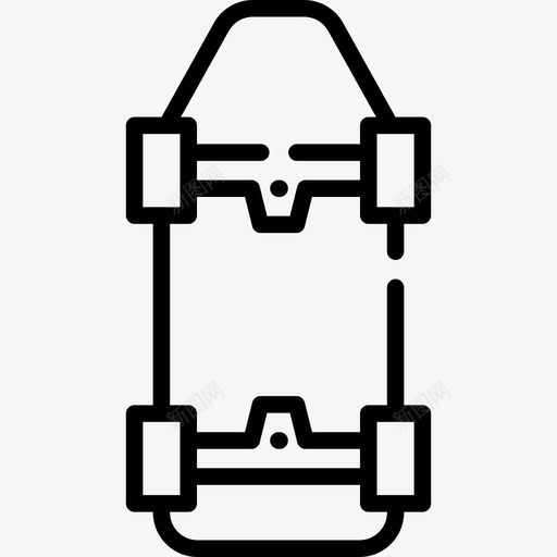 滑板80年代4直线型图标svg_新图网 https://ixintu.com 80年代4 滑板 直线型