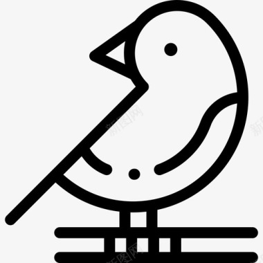 鸟宠物店7直线型图标图标