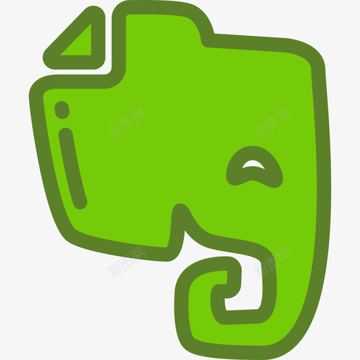 Evernote社交媒体7线性颜色图标svg_新图网 https://ixintu.com Evernote 社交媒体7 线性颜色