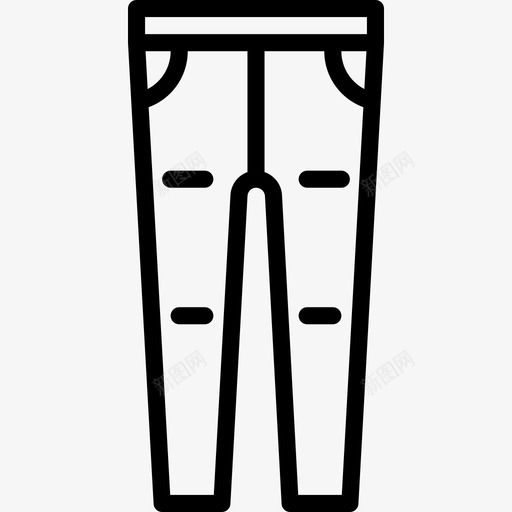 裤子男装3直线型图标svg_新图网 https://ixintu.com 男装3 直线型 裤子