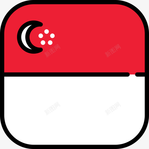 新加坡旗帜系列6圆形方形图标svg_新图网 https://ixintu.com 圆形方形 新加坡 旗帜系列6