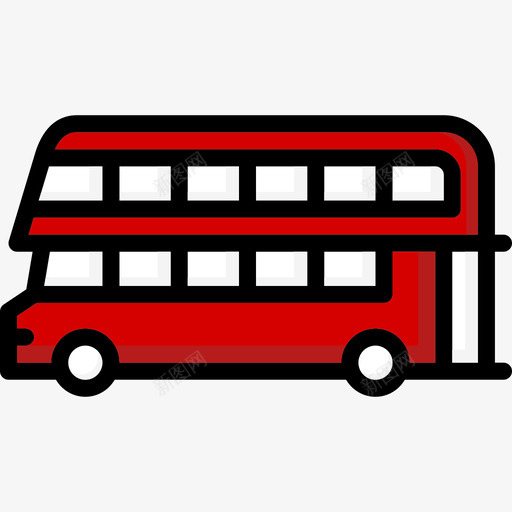 双层巴士交通19线颜色图标svg_新图网 https://ixintu.com 交通19 双层巴士 线颜色