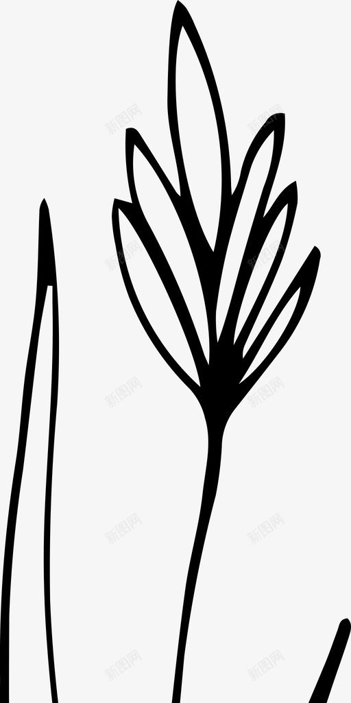 野菜枝花图标svg_新图网 https://ixintu.com 叶 枝 自然 花 野草和花卉 野菜