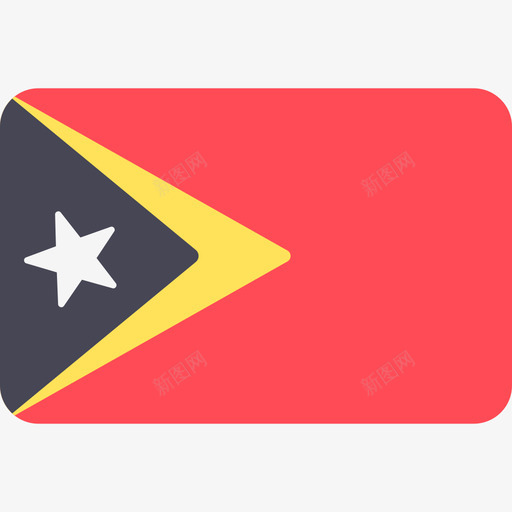 东帝汶国际国旗6圆形矩形图标svg_新图网 https://ixintu.com 东帝汶 国际国旗6 圆形矩形