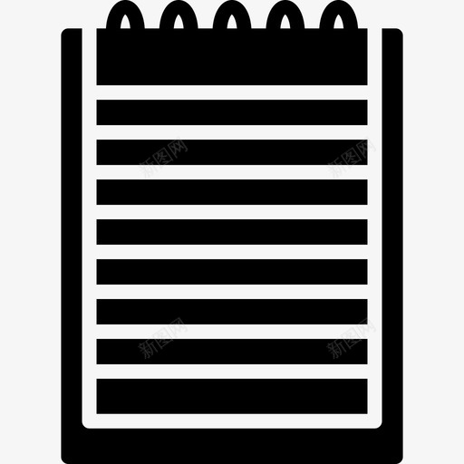 笔记本教育24填充图标svg_新图网 https://ixintu.com 填充 教育24 笔记本