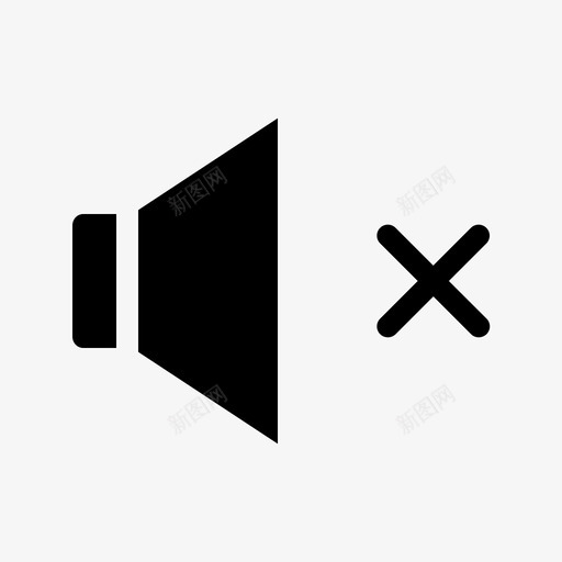 扬声器静音关闭图标svg_新图网 https://ixintu.com 关闭 扬声器 静音