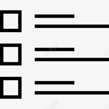 列表ui线框细线图标图标