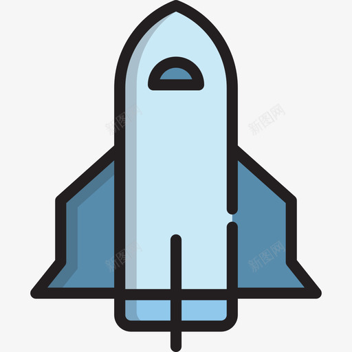 宇宙18号宇宙飞船线性颜色图标svg_新图网 https://ixintu.com 宇宙18号宇宙飞船 线性颜色