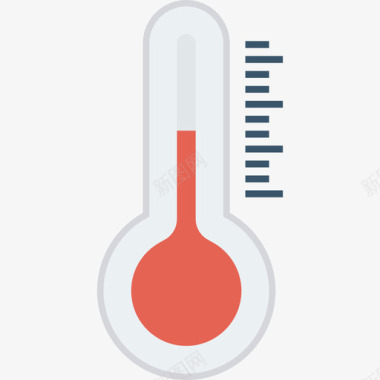 温度计教育26扁平图标图标