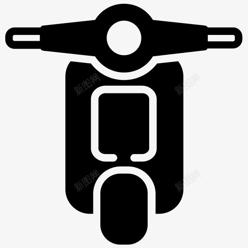 vespa自行车摩托车图标svg_新图网 https://ixintu.com vespa 摩托车 自行车 运输字形图标