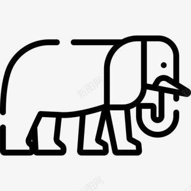 大象动物28直系图标图标