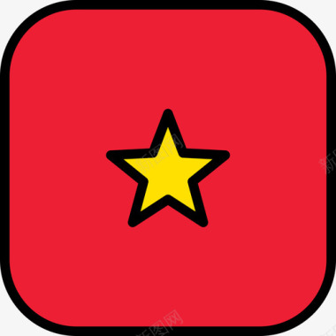 越南国旗收藏6圆形方形图标图标