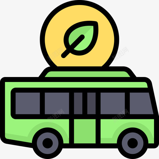 巴士生态17线性颜色图标svg_新图网 https://ixintu.com 巴士 生态17 线性颜色