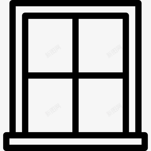 窗户家用电器和家具直线型图标svg_新图网 https://ixintu.com 家用电器和家具 直线型 窗户