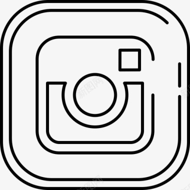 Instagram社交媒体10128px线路图标图标