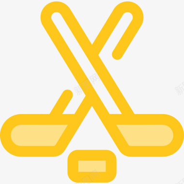 曲棍球运动27黄色图标图标