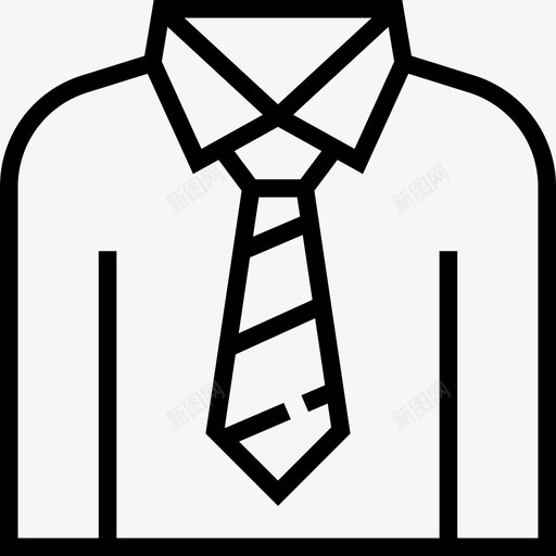 衬衫办公元素5直线型图标svg_新图网 https://ixintu.com 办公元素5 直线型 衬衫