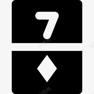 七个钻石赌场赌博3实心图标图标