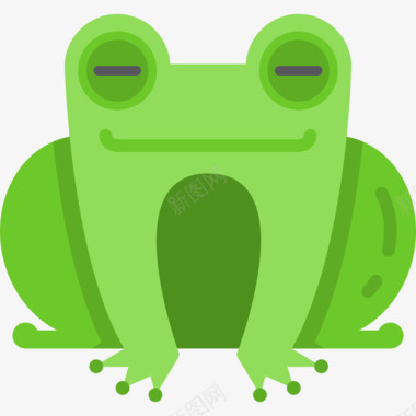青蛙弹簧7扁平图标图标