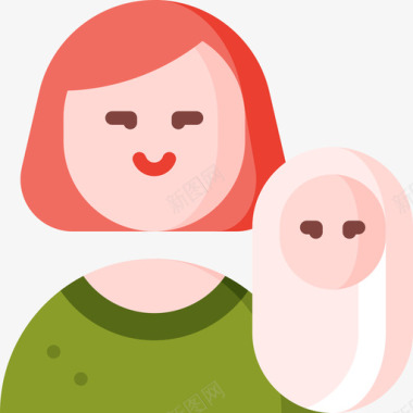 母亲妇女节3平淡图标图标