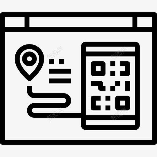 二维码扫描浏览器地图图标svg_新图网 https://ixintu.com 二维码 二维码扫描 产品交付 发货 地图 智能手机 浏览器