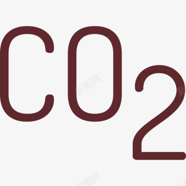二氧化碳生态环境线条色彩图标图标