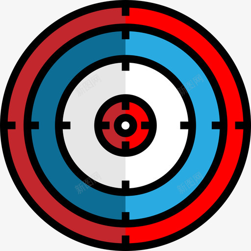 飞镖板运动28线性颜色图标svg_新图网 https://ixintu.com 线性颜色 运动28 飞镖板