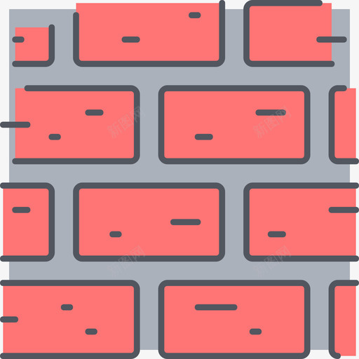 砖墙结构17颜色图标svg_新图网 https://ixintu.com 砖墙 结构17 颜色