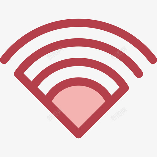 Wifi用户界面9红色图标svg_新图网 https://ixintu.com Wifi 用户界面9 红色