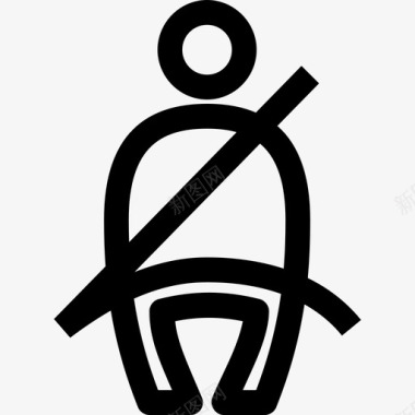 安全带汽车座椅图标图标