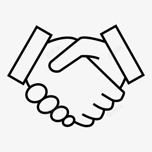 协议商业交易握手图标svg_新图网 https://ixintu.com 协议 合伙 商业交易 握手 财务