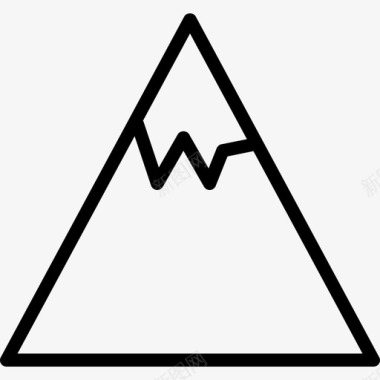 山脉自然3线性图标图标