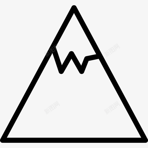 山脉自然3线性图标svg_新图网 https://ixintu.com 山脉 线性 自然3