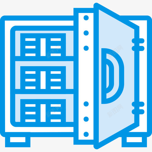 保险箱商业和营销蓝色图标svg_新图网 https://ixintu.com 保险箱 商业和营销 蓝色
