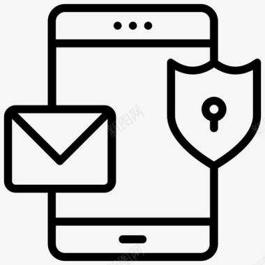 邮件保护加密电子邮件安全电子邮件图标图标