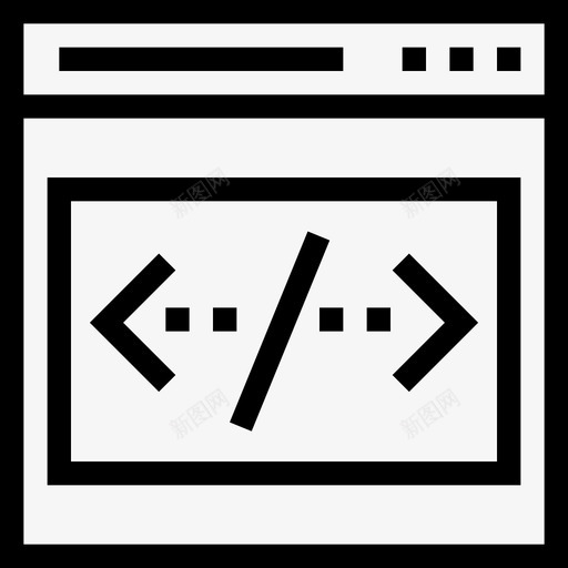 编码网页开发2线性图标svg_新图网 https://ixintu.com 线性 编码 网页设计开发2