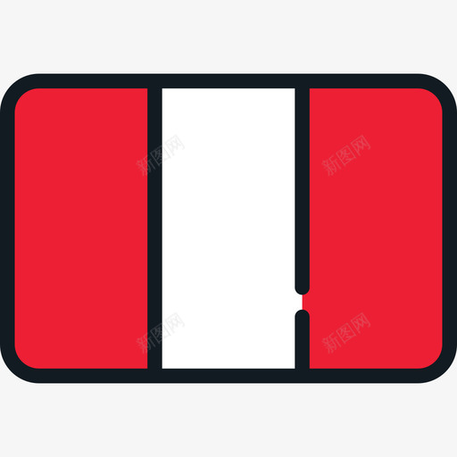 秘鲁国旗系列4圆形矩形图标svg_新图网 https://ixintu.com 国旗系列4 圆形矩形 秘鲁
