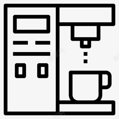 咖啡厅饮料机器图标图标