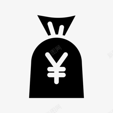 日元袋子银行图标图标