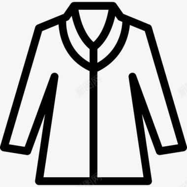 夹克服装和时尚配饰直纹图标图标