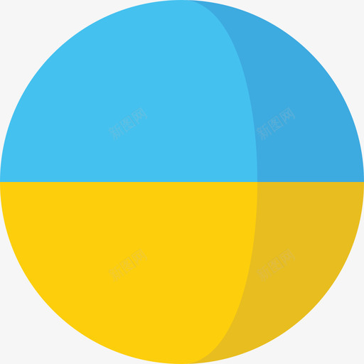 乌克兰国旗3圆圈平图标svg_新图网 https://ixintu.com 乌克兰 国旗3 圆圈平