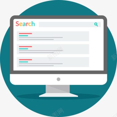监控网页开发和搜索引擎优化平面图标图标