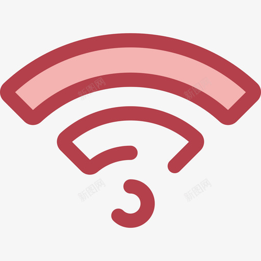 Wifiweb9红色图标svg_新图网 https://ixintu.com Wifi web9 红色