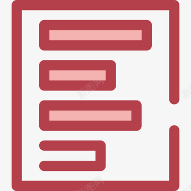 左对齐文本编辑器13红色图标图标