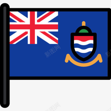 开曼群岛旗帜收藏2桅杆图标图标